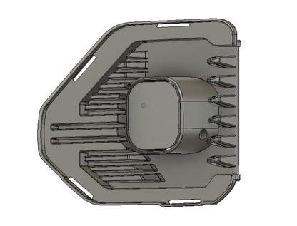 2019-2022 GMC Sierra 1500 vent cover (ASA Matte Black) + Squadron SAE LED Auxiliary Light Pod Pair