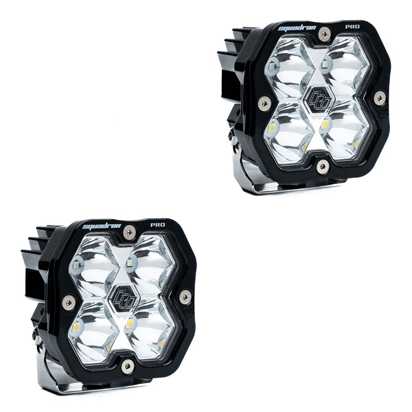 Par de luces auxiliares LED negras Squadron Pro
