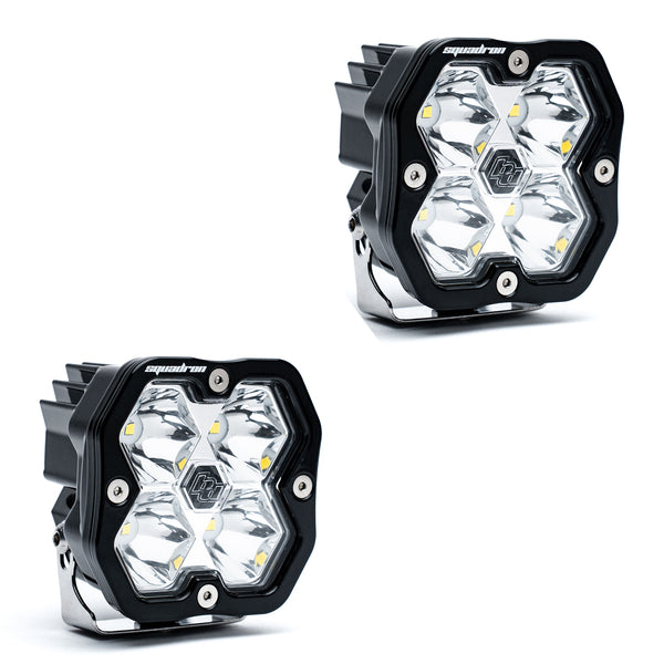 +2024 Colorado LT/TrailBoss vent cover (ASA Matte Black) + Squadron Sport 2.0 Black LED Auxiliary Light Pod Pair