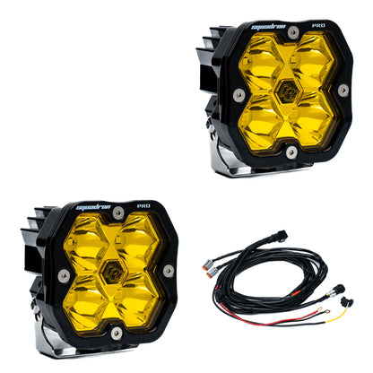 Par de luces auxiliares LED negras Squadron Pro