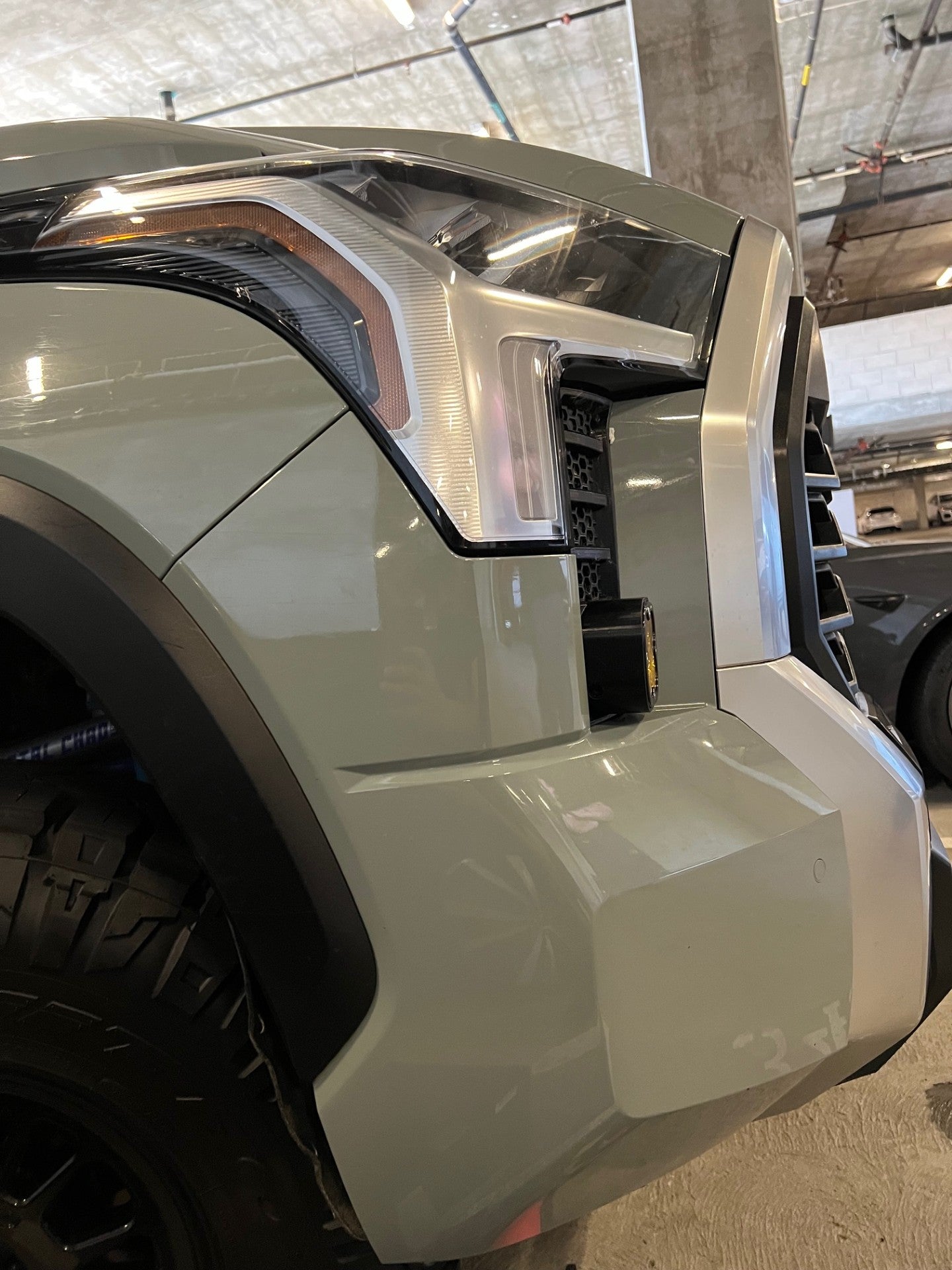 +2022 Toyota Tundra Led vent cover (ASA Matte Black) + Baja Designs Squadron Sport