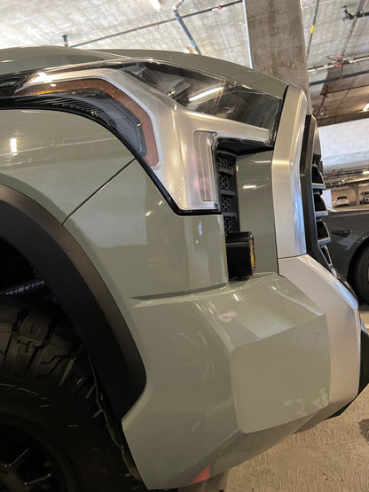 +2022 Toyota Tundra Led vent cover (ASA Matte Black) + Baja Designs Squadron Sport