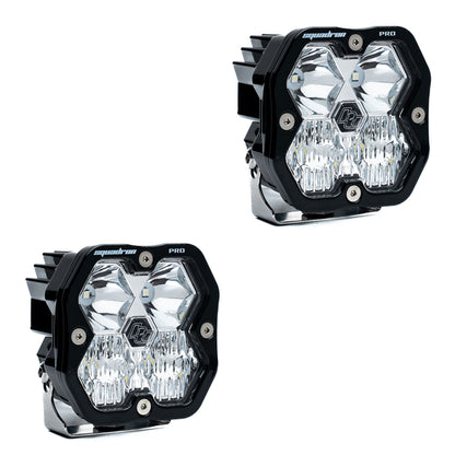 Par de luces auxiliares LED negras Squadron Pro