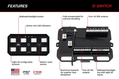 +2024 Tacoma/4Runner Switch panel mount With Angle + Diode Dynamics D-Switch