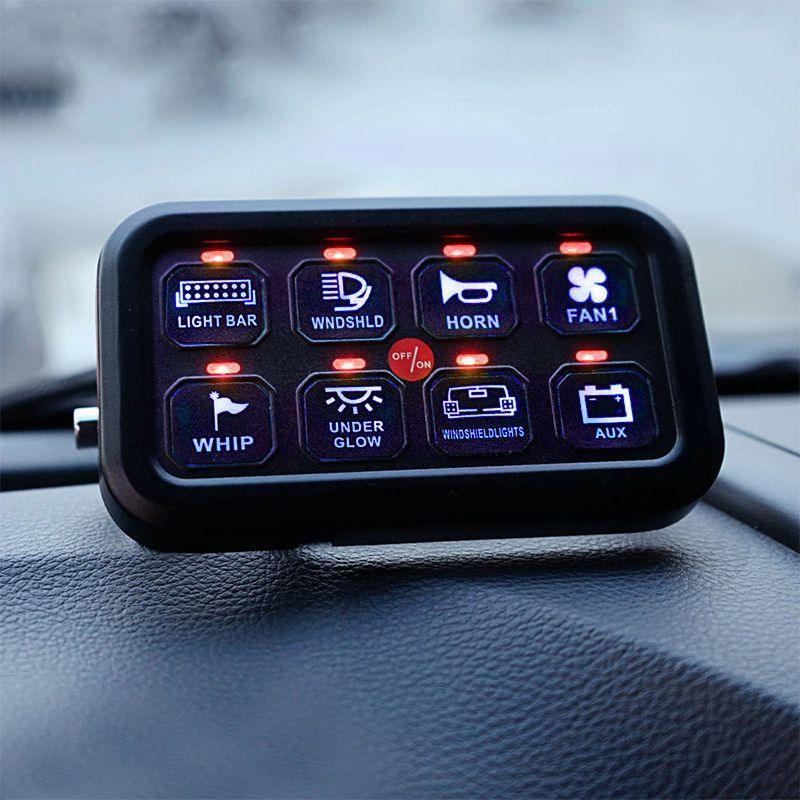 +2024 Tacoma/4Runner Switch panel mount (fit Auxbeam 8 Gang) + Single Series 8 Gang (BA80)