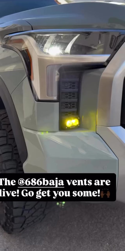 Cubierta de ventilación LED para Toyota Tundra 2022 (negro mate ASA) Baja Designs S2