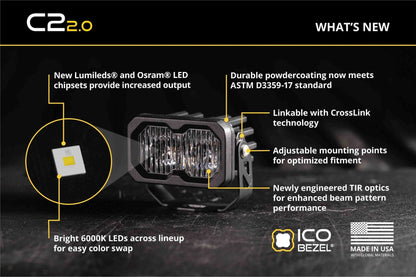 +2024 Colorado/Canyon Espejo de luz de zanja + Diode Dynamics C2.0 Max