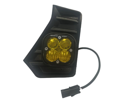 +2024 Tacoma Led vent cover (ASA Matte Black) + Squadron Sport Black LED Auxiliary Light Pod Pair