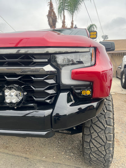 +2022 Silverado ZR2 Led vent cover (ASA Matte Black) Baja Designs S2