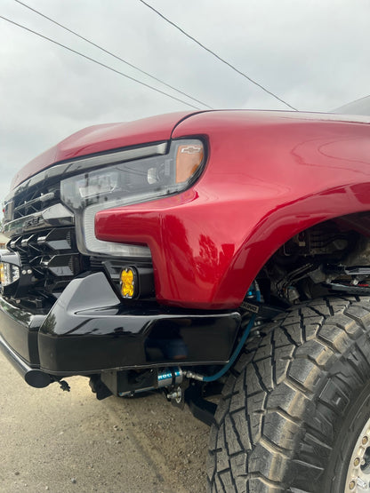 +2022 Silverado ZR2 Led vent cover (ASA Matte Black) + Baja Designs Squadron SAE