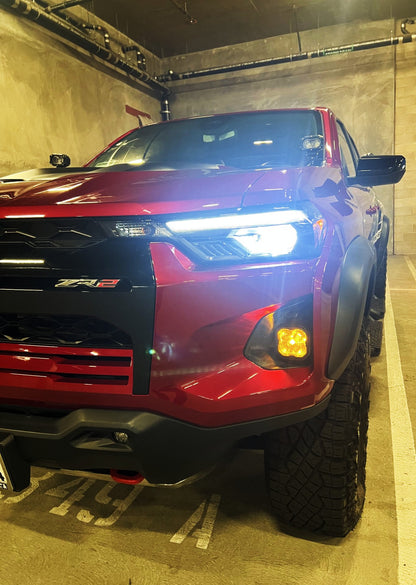 Conversión de luces antiniebla Colorado ZR2 2023 (negro brillante) + Diode Dynamics SS3 SAE Sport LED Pod 