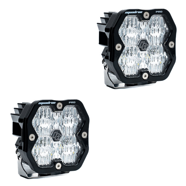 2019-2022 GMC Sierra 1500 Led vent cover (ASA Matte Black) + Baja Designs Squadron PRO 2.0